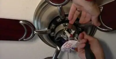 Ceiling fan installation with electrical wiring and mounting by professional electrician in Raleigh, NC