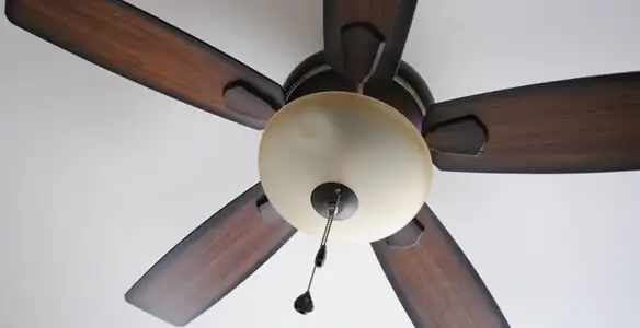 Fully installed ceiling fan with balanced blades and light fixture in Raleigh, NC