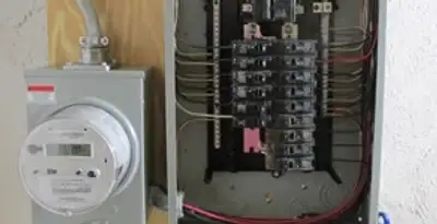 electrical panel upgrade service showing outdated electrical panel prepared for professional replacement in Raleigh, NC