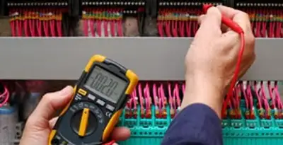 electrical service showing professional testing and troubleshooting of electrical panel by licensed electricians in Raleigh, NC