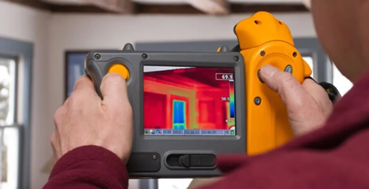 home energy audit service capturing thermal readings to analyze insulation and electrical efficiency in Raleigh, NC