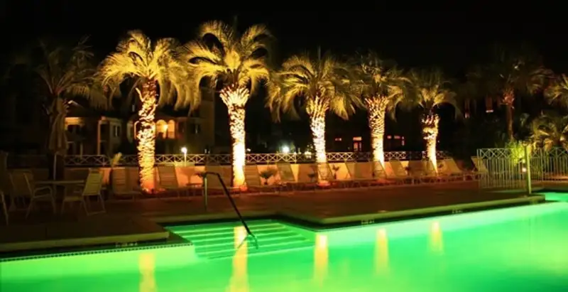 landscape lighting installation services illuminating outdoor recreational areas in Raleigh, NC