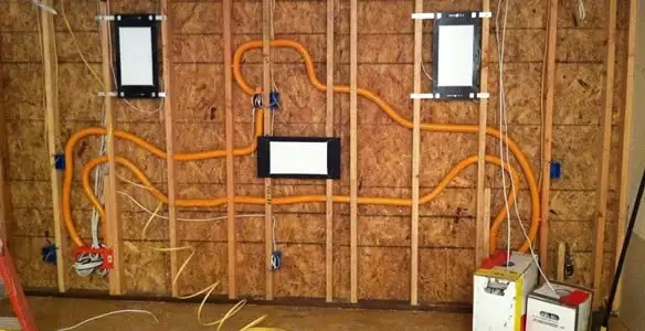 new construction wiring project displaying complete electrical system layout installed by professionals in Raleigh, NC