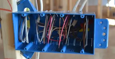 new construction wiring installation featuring electrical boxes and cable routing by expert electricians in Raleigh, NC