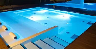 pool light installation and repair services providing modern illuminated pool lighting in Raleigh, NC